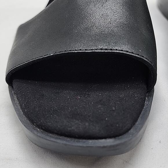 ■MUNRO■PEYTON●BLACK LEATHER SANDAL SLIGHT PLATFORM VELCRO STRAP LADIES 7■NWOB😍 - Picture 5 of 16